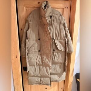 Arket Beige ReDown Long Belted Coat